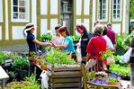 Die historische Atmosphäre trug zum Erfolg des Pflanzenmarkts bei