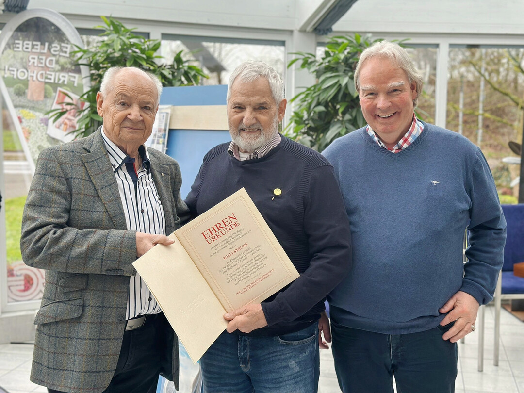 Von links: Lothar Gehron, Willi Strunk und Johannes Wolter.