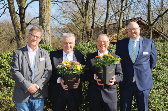 Von links: Vizeprsident Uli Natterer, Prsident Gerhard Hugenschmidt, Schatzmeister Berthold Klumpen, Vizeprsident Stefan Emert.