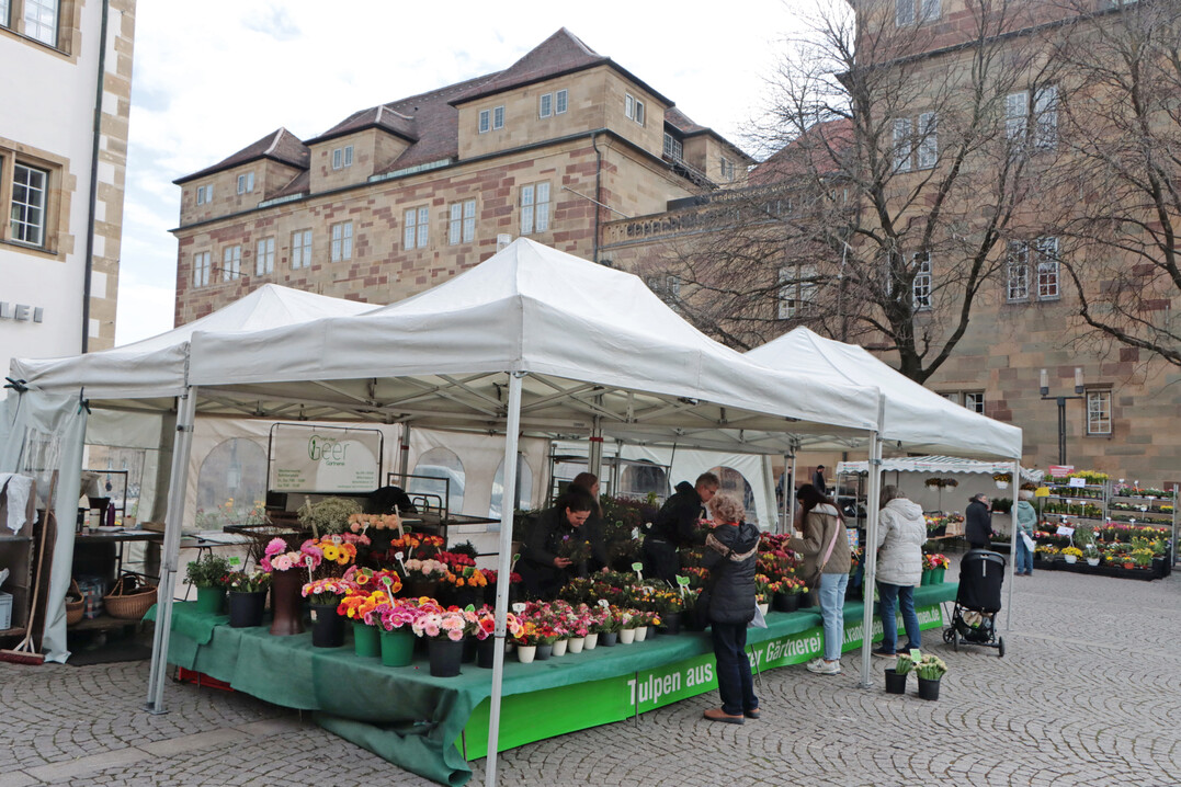 Der Schillerplatz liegt zentral in der Innenstadt von Stuttgart.