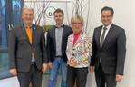 Von links: ZVG Präsidentin Eva Kähler-Theuerkauf, Prof. Dr. Paul Lampert, Prof. Dr. Heiko Mibus-Schoppe (beide DGG-Präsidium) und BHGL-Präsident Marc-Guido Megies.