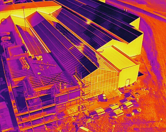 Thermografie-Scan eines Gartenbaubetriebs in Rheinland-Pfalz.