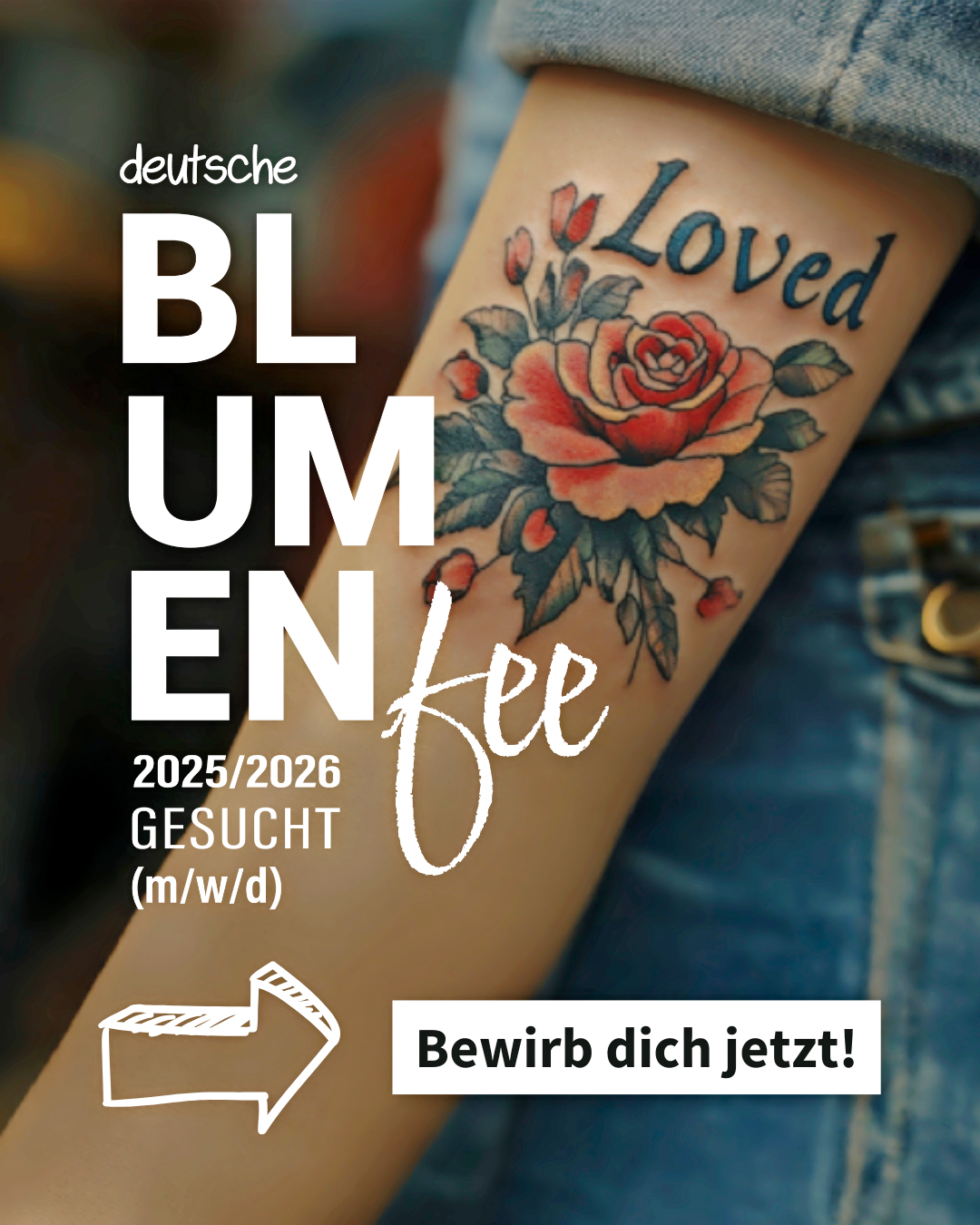 Blumen gehen dir unter die Haut? Dann werde die nchste Deutsche Blumenfee (m/w/d) und teile deine Liebe zu Blumen mit der ffentlichkeit!