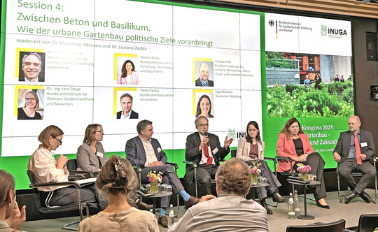 Podiumsdiskussion auf dem INUGA-Kongress.