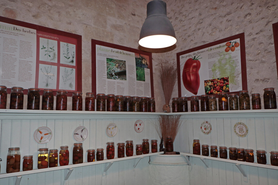 In den Glsern lassen sich die ganz unterschiedlichen Tomatenfrchte betrachten.