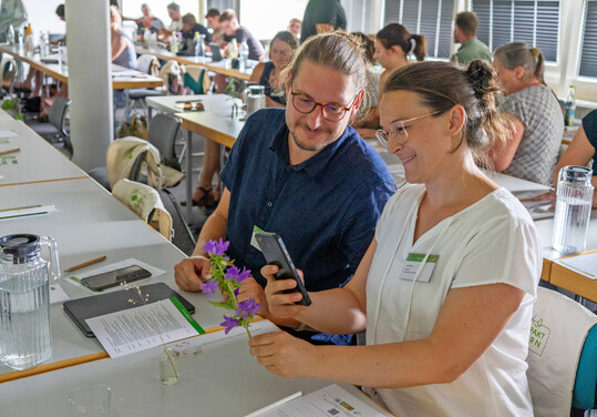 Die digitale Pflanzenbestimmung war auf der Veranstaltung mit einem Wettbewerb verknpft.