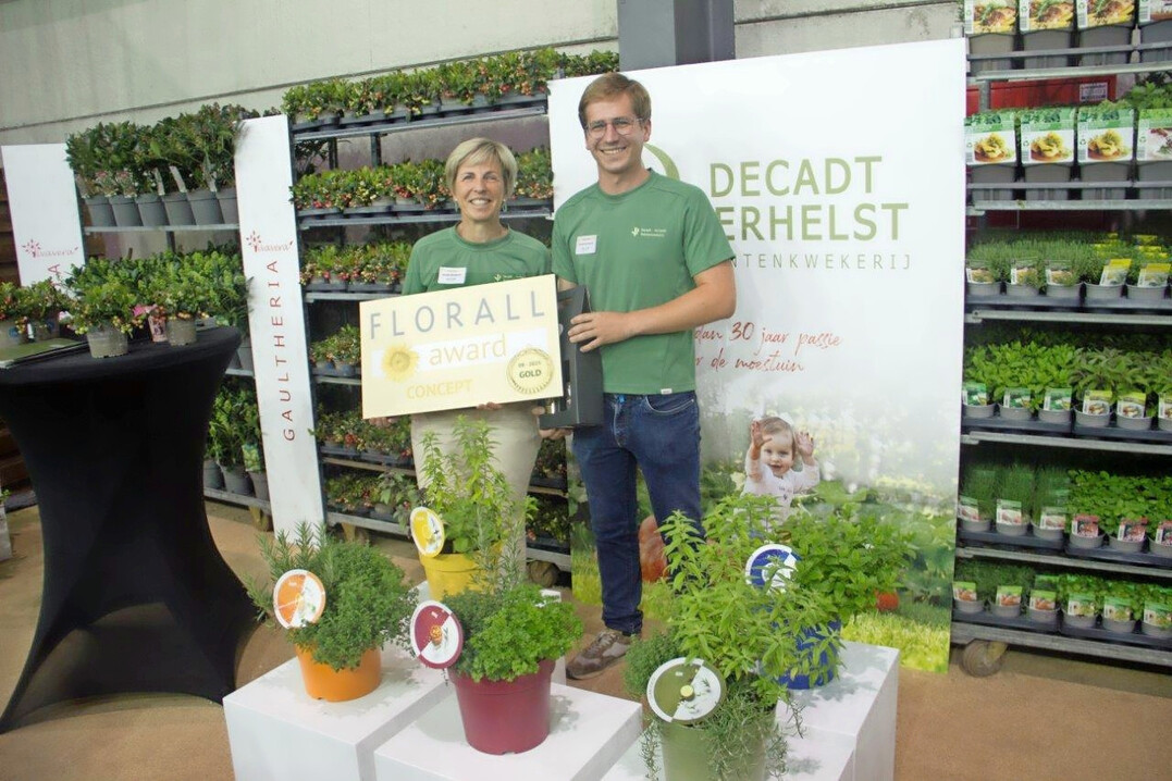 In der Kategorie Neue Konzepte berzeugte die Baumschule Decadt-Verhelst mit dem Zomermix Kruiden, der den Gold-Award erhielt. 