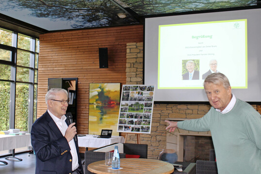 Prsident Karsten Mring und Jan-Dieter Bruns bei der Begrung.