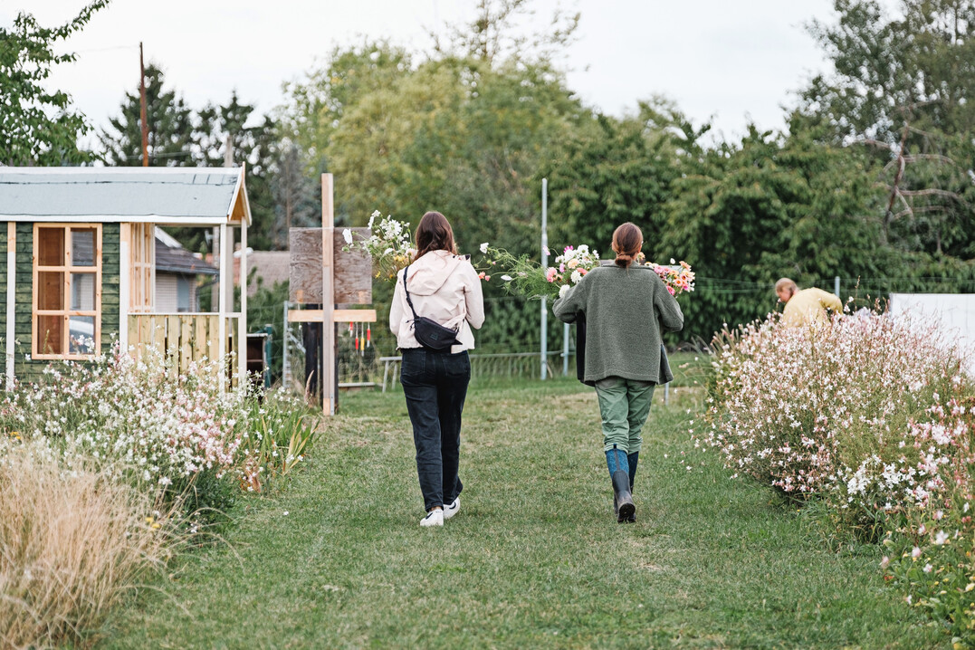 Die begr�nten Wege �Bei den Blumen� sind gut begehbar.