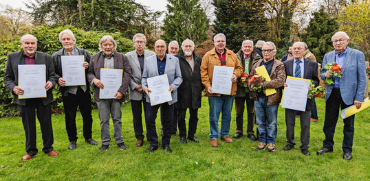 Die Jubilare der goldenen Meister und Techniker wurden besonders geehrt.