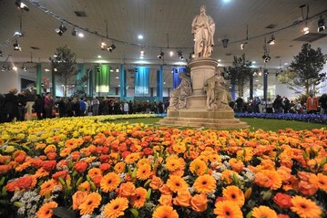 Goethedenkmal in der Halle whrend der IGW 