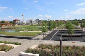 Blick auf das Gartenschaugelnde in Landau