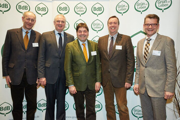 Das BdB-Prsidium kurz nach der Wahl (von links): Michael Kutter, Helmut Selders, Andreas Huben, Hajo Hinrichs, Hajo Steinmeyer. Nicht auf dem Foto: Bernhard von Ehren. 