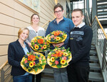 ie erfolgreichen Landgard Azubis. v. l.: Katja Kaufels, Verena Leurs, Florian Voss und Andre Maassen