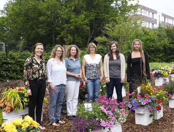 Von links: Gerlind Hammann (RK Sd-West), Katja Arndt (GK und RK Nord), Anette Stadler (betriebswirtschaftliche Begleitung), Melanie Bank (RK West), Anna-Victoria August (RK Ost) und Ronja Fritzsche (RK Sd)