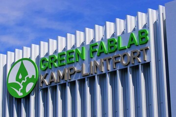 Das Green FabLab-Gebude befindet sich im nrdlichen Teil des Zechenparks. 