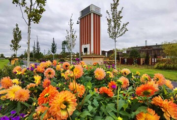 Das ehemalige Bergwerk West ist durch die Landesgartenschau eine blhende Parklandschaft geworden.