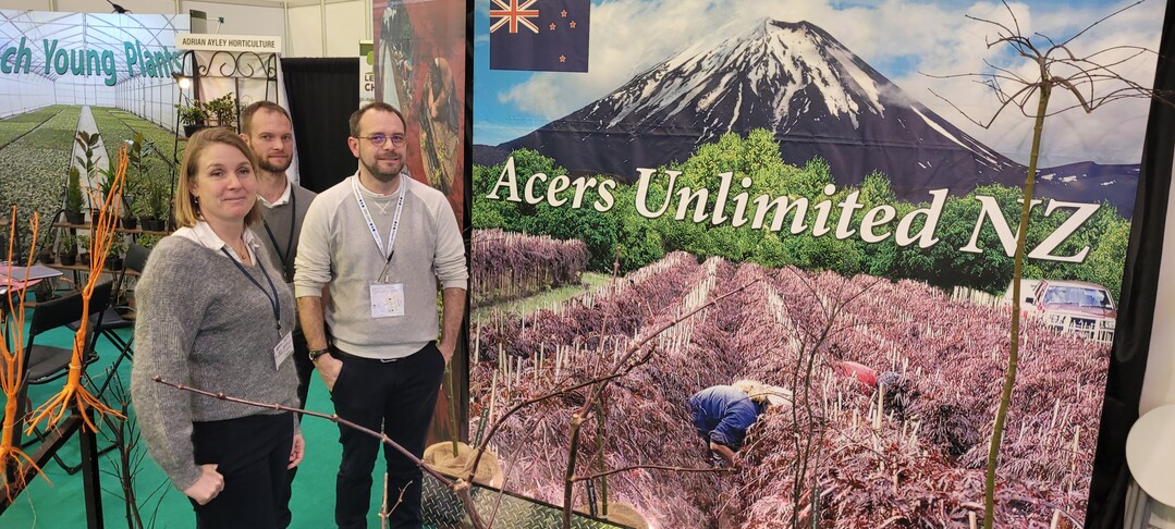 Die wohl weiteste Heimreise haben die Mitarbeiter:innen von Acer Unlimited (Stand 2E35) einen Aussteller fr Baumschulpflanzen aus Neuseeland.