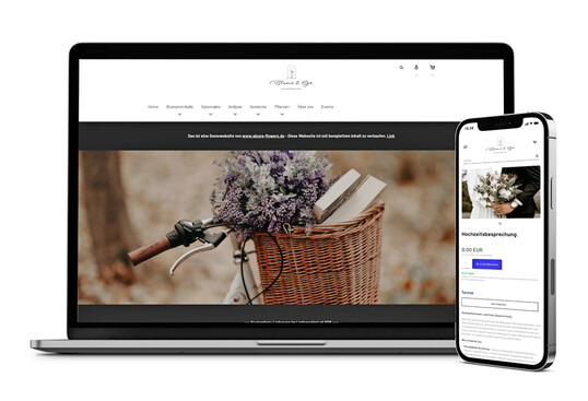 Eine Beispiel-Website von Alzura