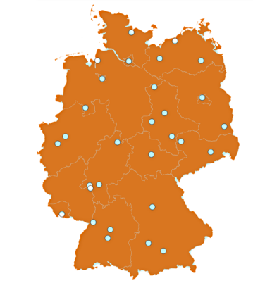 Das bundesweite Netz der Beratungsstellen für „Faire Integration“.