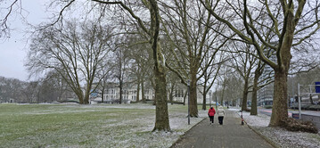 Im letzten Monatsdrittel stellte sich wieder ein winterliches Temperaturniveau ein wie hier in Essen.