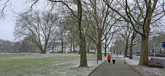 Im letzten Monatsdrittel stellte sich wieder ein winterliches Temperaturniveau ein wie hier in Essen.