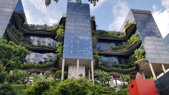 Der Weltkongress Geb�udegr�n gibt Einblicke in internationale Projekte � hier das Hotel Parkroyal Pickering in Singapur (Architektur: WOHA)