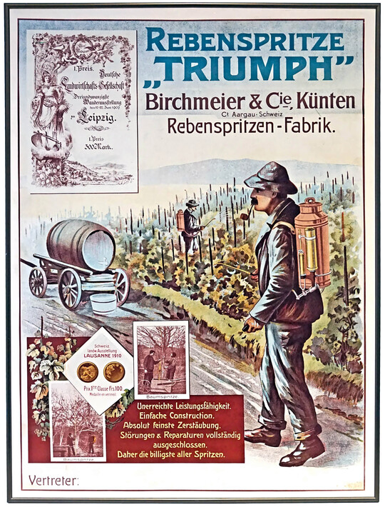 Plakat aus der Zeit um das Jahr 1910.