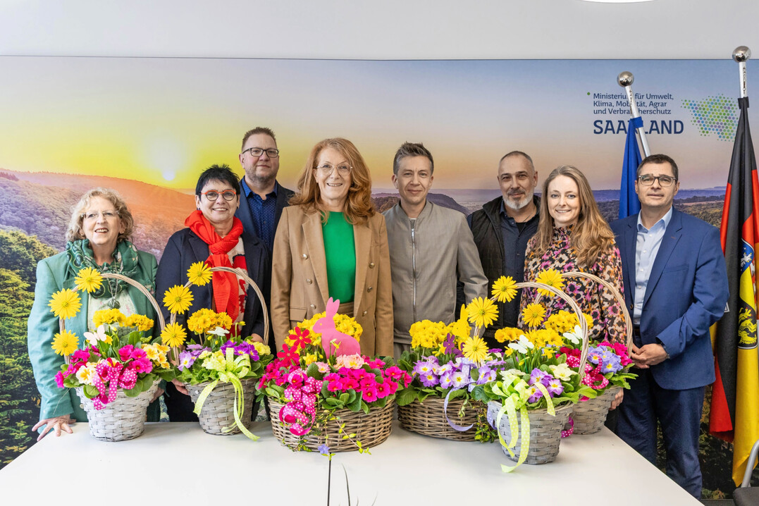 Saarlands Umweltministerin Petra Berg und Staatssekretär Sebastian Thul trafen sich mit Vertretern des Landesverbandes Gartenbau Rheinland-Pfalz-Saar.