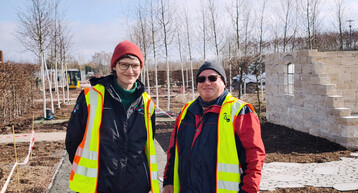Andreas Kenzler und Beate Riese, die beiden Verantwortlichen für den gärtnerischen Bereich der LGS 2026 in Leinefelde.