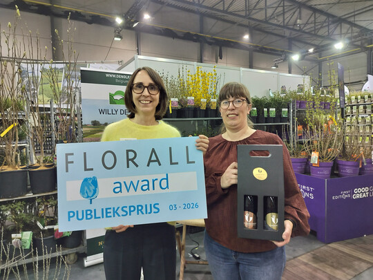 Den 
<b>Publikumspreis </b>
erhielt Viburnum plicatum �PIIVIB II� (First Editions Opening Day), ein kompakt wachsender Zierstrauch mit auff�lliger Fr�hjahrsbl�te und dekorativer Herbstf�rbung. 