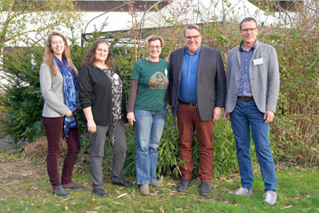 Die Referenten des BdS- Seminars, v.l.: Corinna Klein, Birgit Rosenberger-Rausch, Stefanie Kaletta, Rdiger Eckard mit dem BdS-Gartenschaubeauftragten und Seminarleiter Martin Becker.
