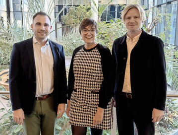 Von links: Morten Honor� (CEO Plantas Group), An Vander Aa (CEO Flor�ac) und Rafal Kucharek Damgaard (CCO Plantas Group).