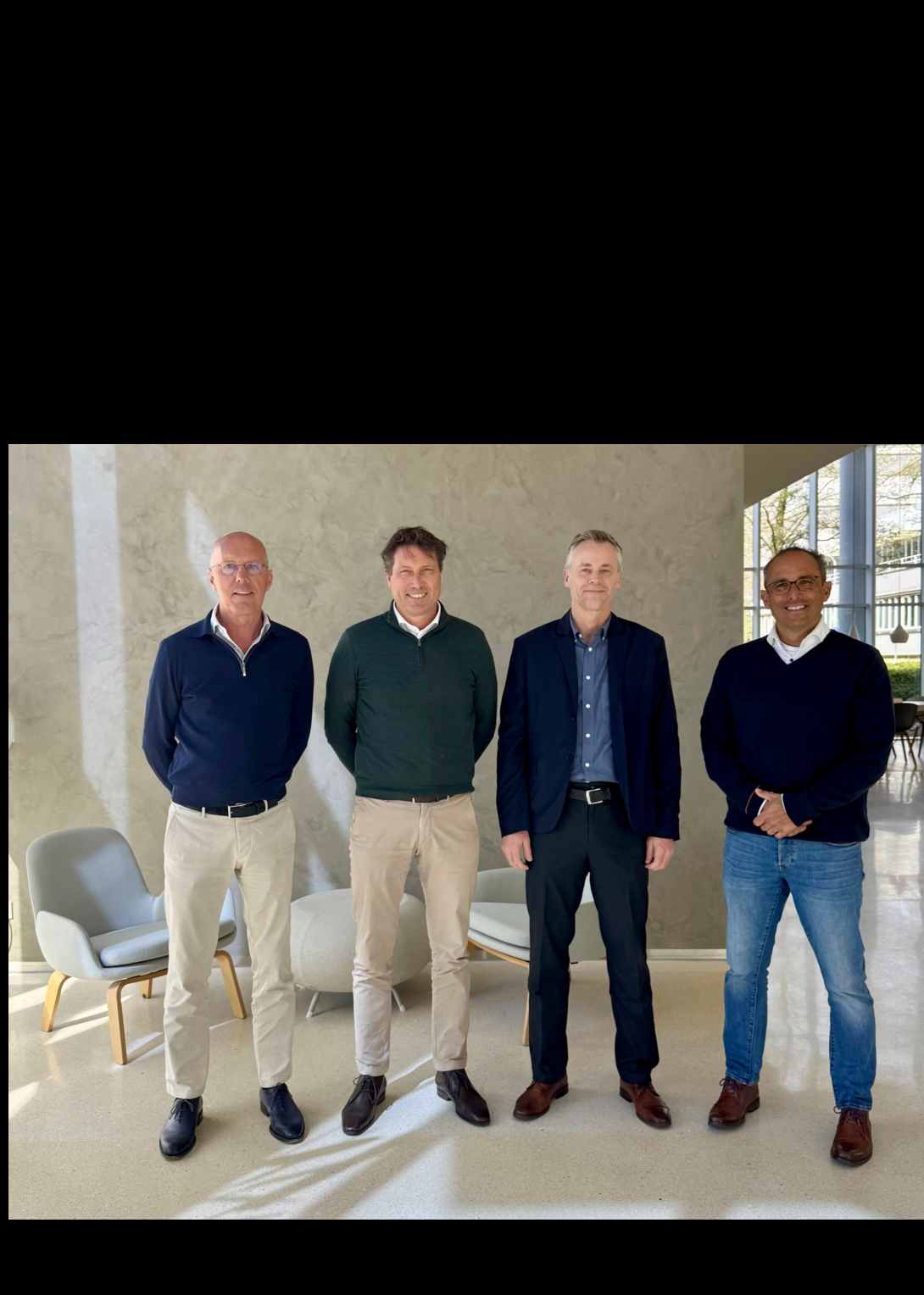 Roel de Jong, Chief Executive Officer, Arjan van der Vliet, Chief Financial Officer, Nanne van der Burg, Chief Operating Officer, and Gertjan Hakkers, Chief Commercial Officer.