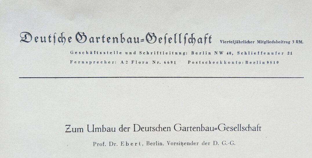 Umbau der Deutschen Gartenbau-Gesellschaft