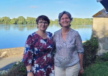 Tauschten sich ber die Herausforderungen des Zierpflanzenbaus aus: COPA-COGECA-Prsidentin Christiane Lambert (links) und die Prsidentin des franzsischen Gartenbauverbandes Verdir, Marie Levaux.