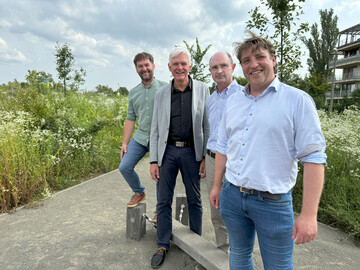 ENA-Vorstand von links: Mateusz Milczynski, Vizeprsident; Henk Raaijmakers, scheidender Prsident; Willy De Nolf, Schatzmeister; Tim Van Hulle, neu gewhlter Prsident.