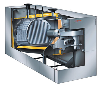 Schema Brennwertkessel (Fabrikat Viessmann).