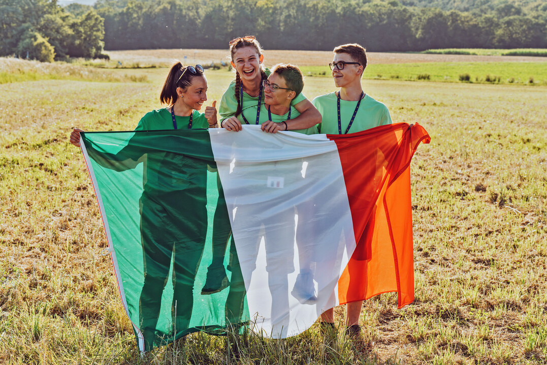 Das Team Italy 2 von der Fachschule Laimburg, Sdtirol, konnte sich den 3. Platz sichern. Von links: Lea Zelger, Sandra Fill, Daniel Pircher und Felix Obwexer.