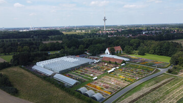 Der Kaldenhof mit seinen Schauflchen von oben.