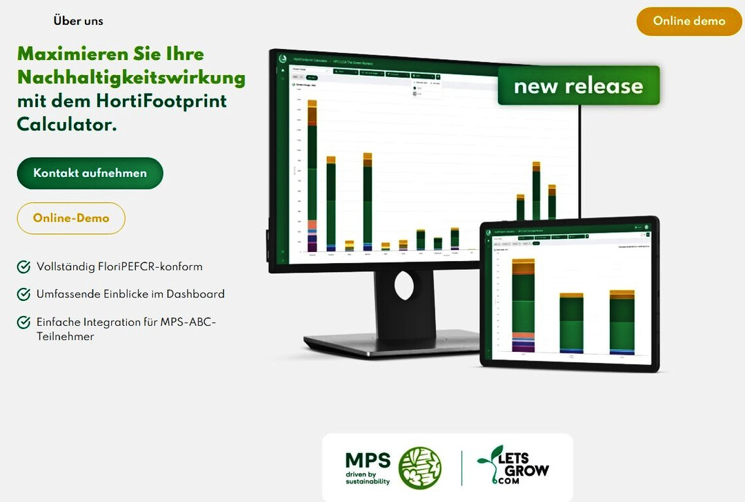 Der HortiFootprint Calculator bewertet die Umweltbelastung von Topfpflanzen und Schnittblumen whrend ihres gesamten Lebenszyklus.