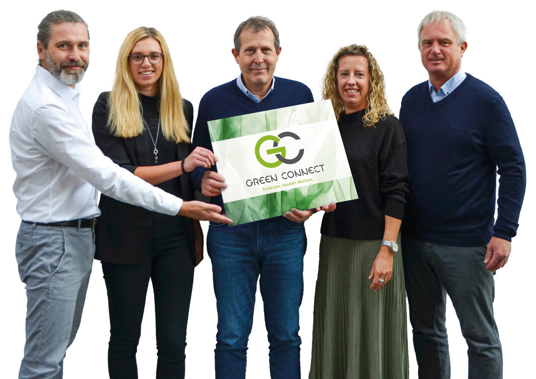 Die Grnder von GREEN CONNECT (v.l.n.r.) Sebastian Steinmann, Catharina Nill, Thomas Schmid, Karolin Roth, Bernhard Nill