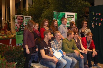 Jugendliche beim Fotoshooting fr die Facebook-Kampagne Grtner. Der Zukunft gewachsen. 