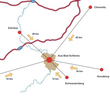 Die Groe Kreisstadt Aue - Bad Schlema wird Ausrichterin der 10. Schsischen Landesgartenschau. Die vom Uranbergbau geprgte Region will sich in neuem Licht prsentieren.