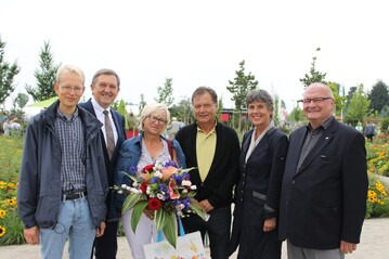 Ulrich Meyer zu Helligen, Hermann Hbner, Elfriede Storz, Gnter Storz, Brigitte Merk-Erbe und Roland Albert (v.l.). 