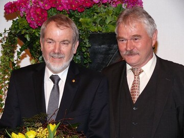 Neuer und alter Prsident des Wirtschaftsverbandes Gartenbau: Henning Sannemann (links), Manfred Behre. 