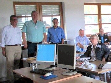 INDEGA-Vizeprsident Frank Lock, der neue Fachgruppensprecher Thomas Hain und sein Stellvertreter Wolfgang Krss freuten sich ber eine sehr konstruktive erste Fachgruppentagung