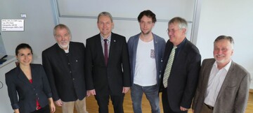 Die Referenten des Forums (v.l.n.r.): Larisa Chvartsman, Henning Sannemann, Marc-Guido- Megies (BHGL-Prsident), Martin Braun, Prof. Dr. Uwe Schmidt und Prof. Dr. Andreas Ulbrich.
