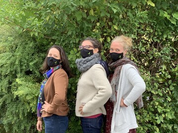 Das neue Team in der Landesgeschftsstelle (v.l.): Isabella Karl, Alexandra Grainer, Christine Freitag