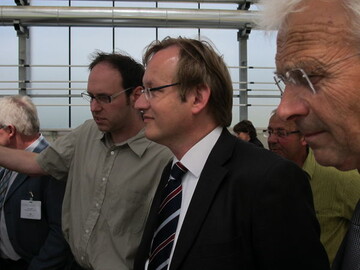 Marc Welzel im Gesprch mit Herrn Regierungsprsident Schmalzel und WGV-Prsident Hartmut Weimann (von links).